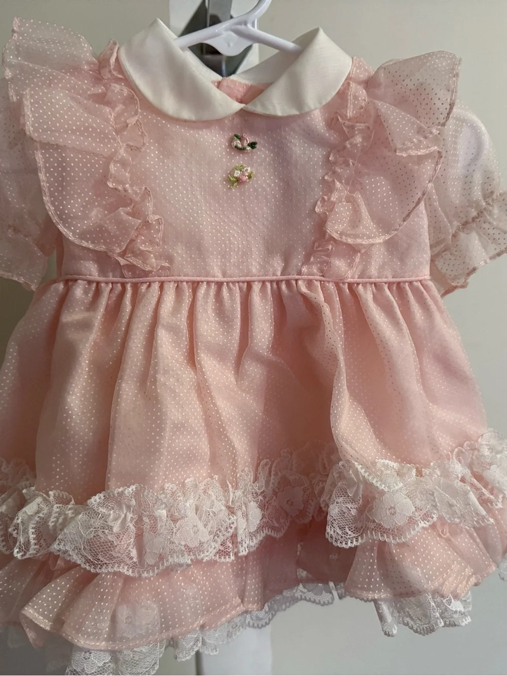 Vintage Martha’s Miniatures Lace Dress - Size 6-9 Months